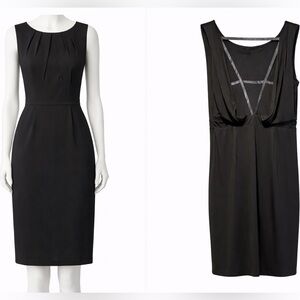 NWT Chic Black Midi Dress with Sequin Back Details